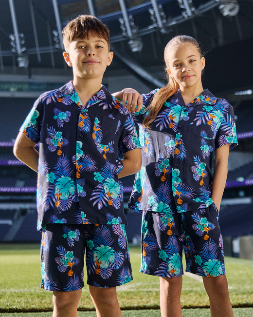 Spurs Kids Hawaiian Blue Shorts