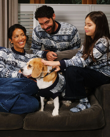 Spurs Pets Fairisle Christmas Navy Jumper