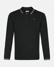 Spurs Mens Long Sleeve Black Polo
