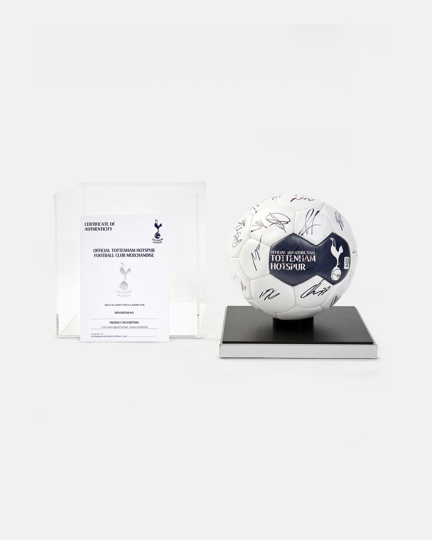 Spurs 2025/26 Signed Football In A Cube