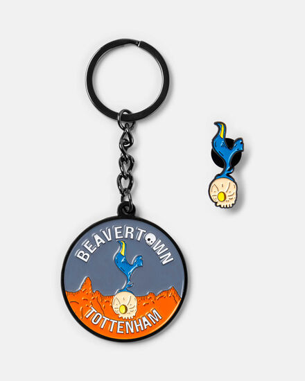 Beavertown x Spurs Keyring And Pin Badge Set