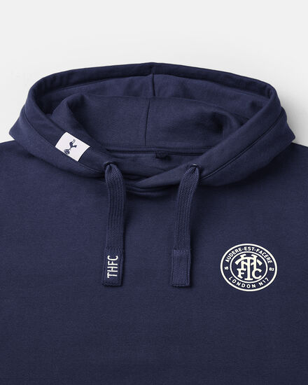 Spurs Mens Audere Est Facere Sleeve Print Navy Hoodie