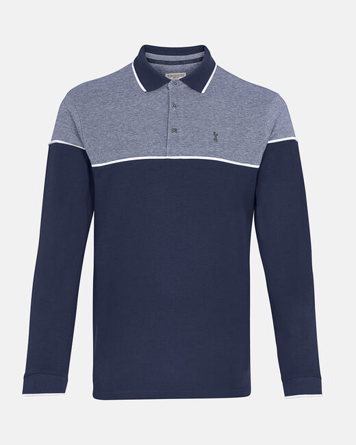 Spurs Mens Colour Block Long Sleeve Polo
