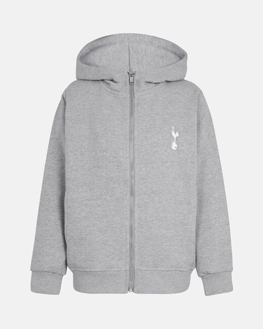 Spurs Kids Grey Essential Full Zip Hoodie