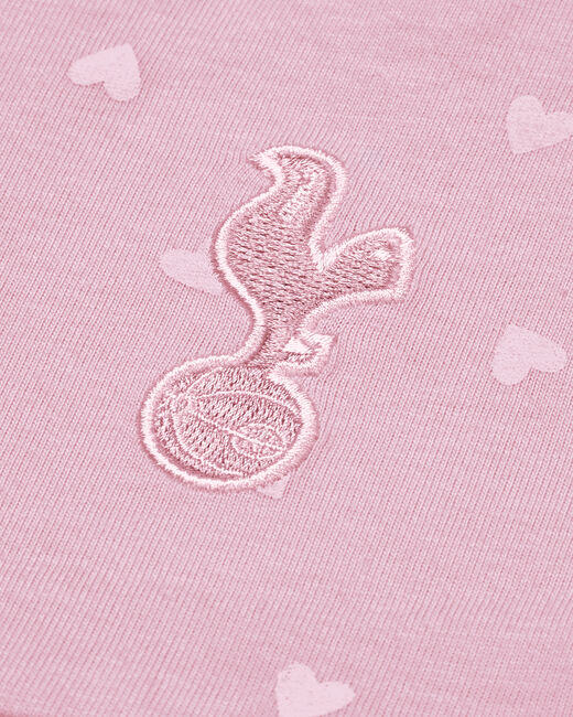Spurs Baby Heart Print Pink Dress