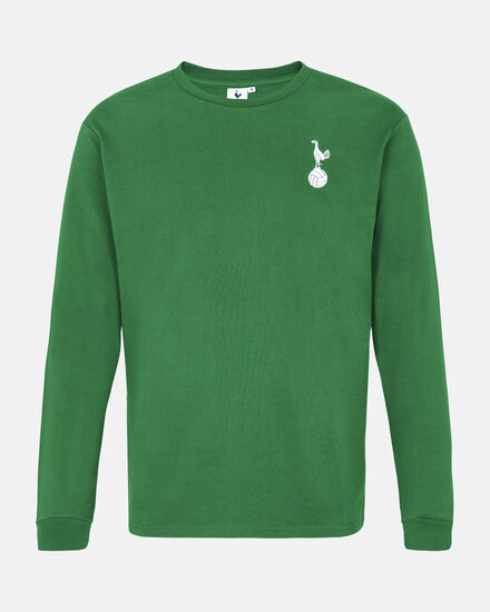 Spurs Retro Crest Green Long Sleeve Shirt