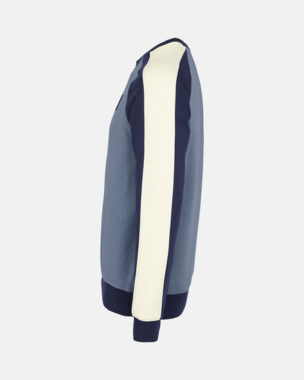 Spurs Men Contrast Raglan Sleeve Blue Sweatshirt