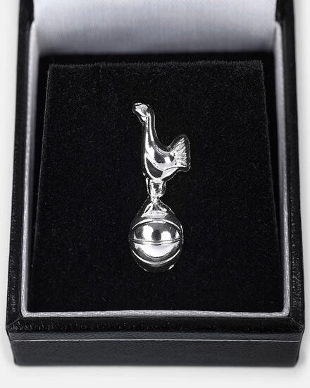 Spurs Silver Plated Cockerel Pin Badge