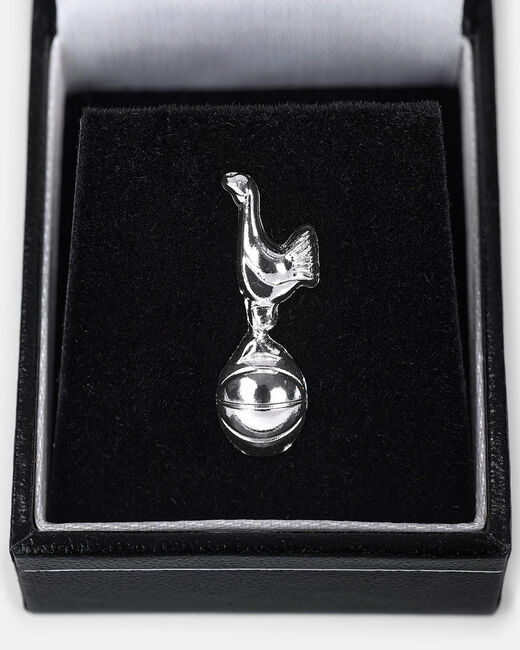 Spurs Silver Plated Cockerel Pin Badge