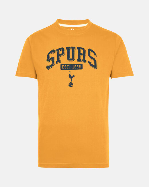 Spurs Mens Text Print Yellow T-Shirt