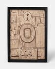 Spurs Framed 3D Wood Carved Stadium Map