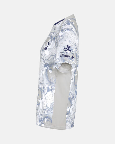 Spurs Nike Womens White And Grey Warm Up T-Shirt 2025/26