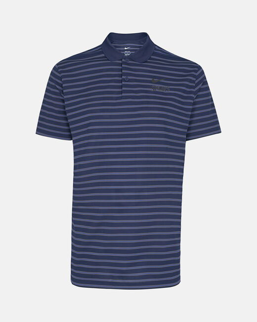 Spurs Nike Mens Golf Navy Stripe Polo