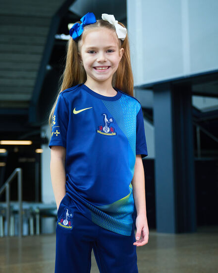 Spurs Nike Youth Size XSmall - Large Blue Third Warm Up T-Shirt 2025/26