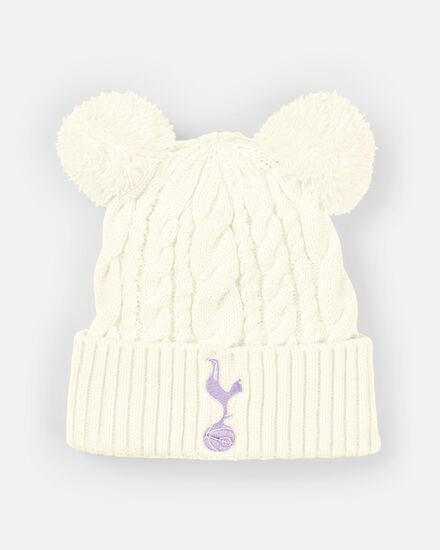 Spurs Kids Cream Pom Beanie
