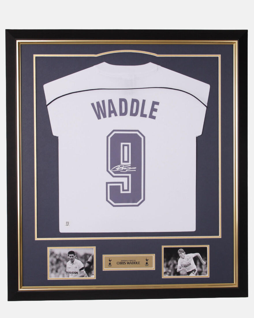 Spurs Chris Waddle 1986 Signed Framed Shirt
