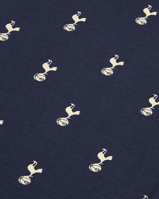 Spurs Womens Navy All Over Print Cockerel Pyjama Set