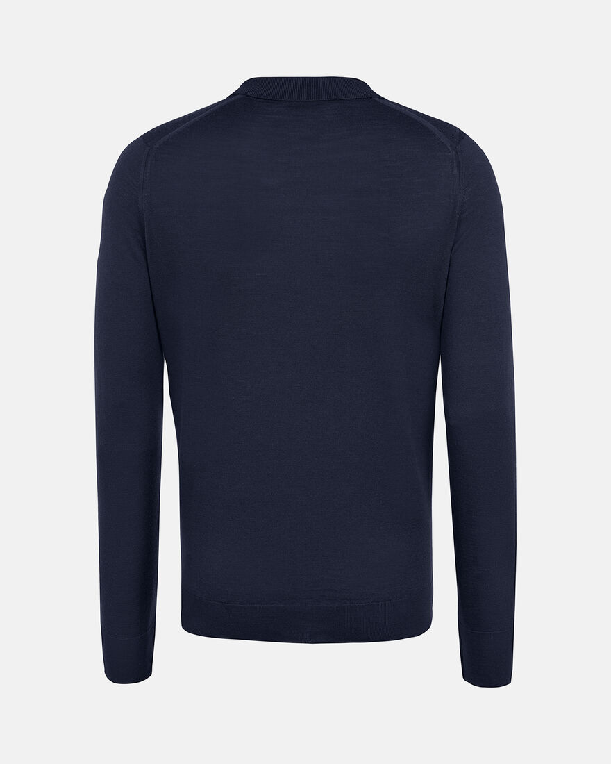 Spurs X John Smedley Mens Long Sleeved Navy Knitted Shirt