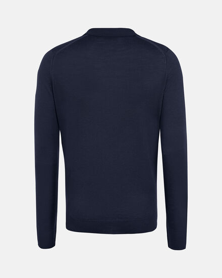 Spurs X John Smedley Mens Long Sleeved Navy Knitted Shirt