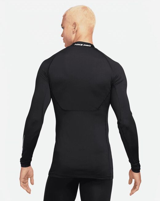 Nike Mens Black Tight Pro Mock Top