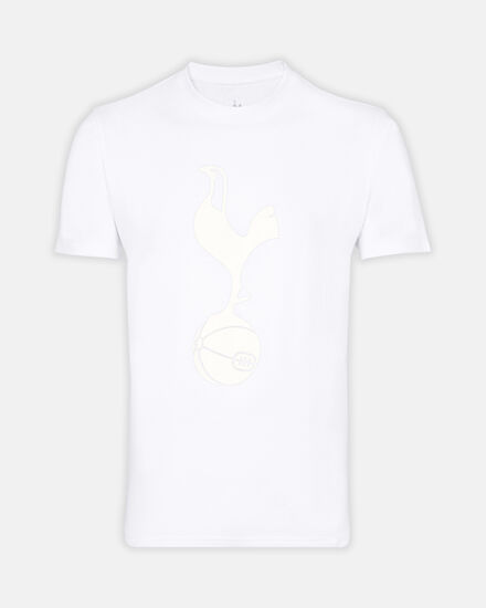 Spurs Mens Cockerel Print White T-Shirt
