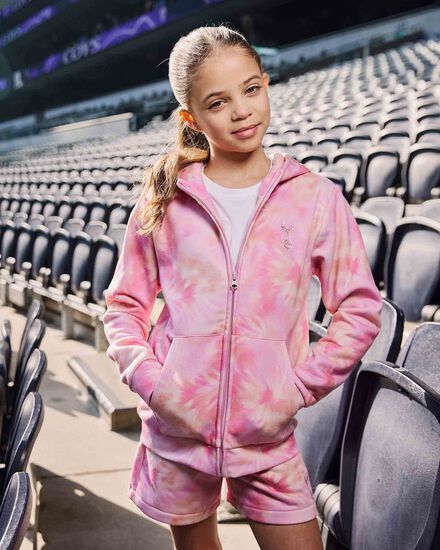 Spurs Kids Tie Dye Pink Shorts