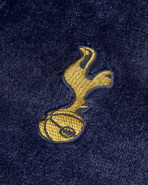 Spurs Mens Navy Fleece Dressing Gown Robe