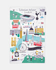 Spurs London Map Tea Towel