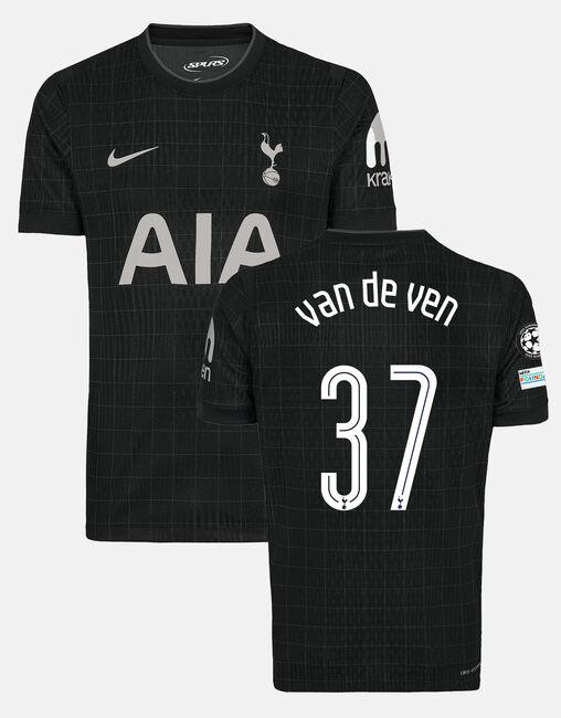 Micky van de Ven Mens Elite Club Tottenham Hotspur Away Shirt 2025/26
