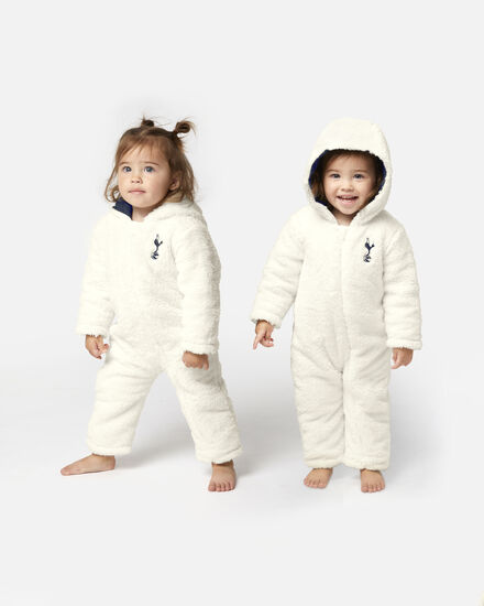Spurs Baby Cream Sherpa Suit