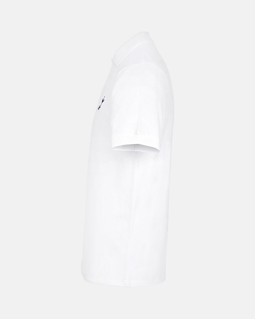Spurs Mens Cotton White Pique Polo