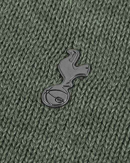 Spurs Mens Green 1/4 Zip Cotton Blend Jumper