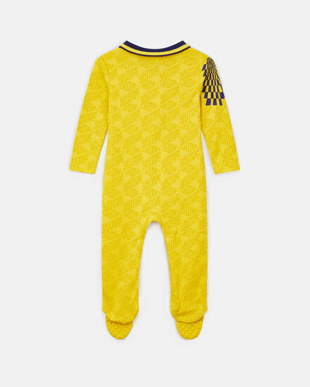 Spurs Retro Baby Retro Crest Yellow Sleepsuit