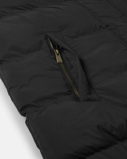 Spurs Womens Long Padded Black Jacket