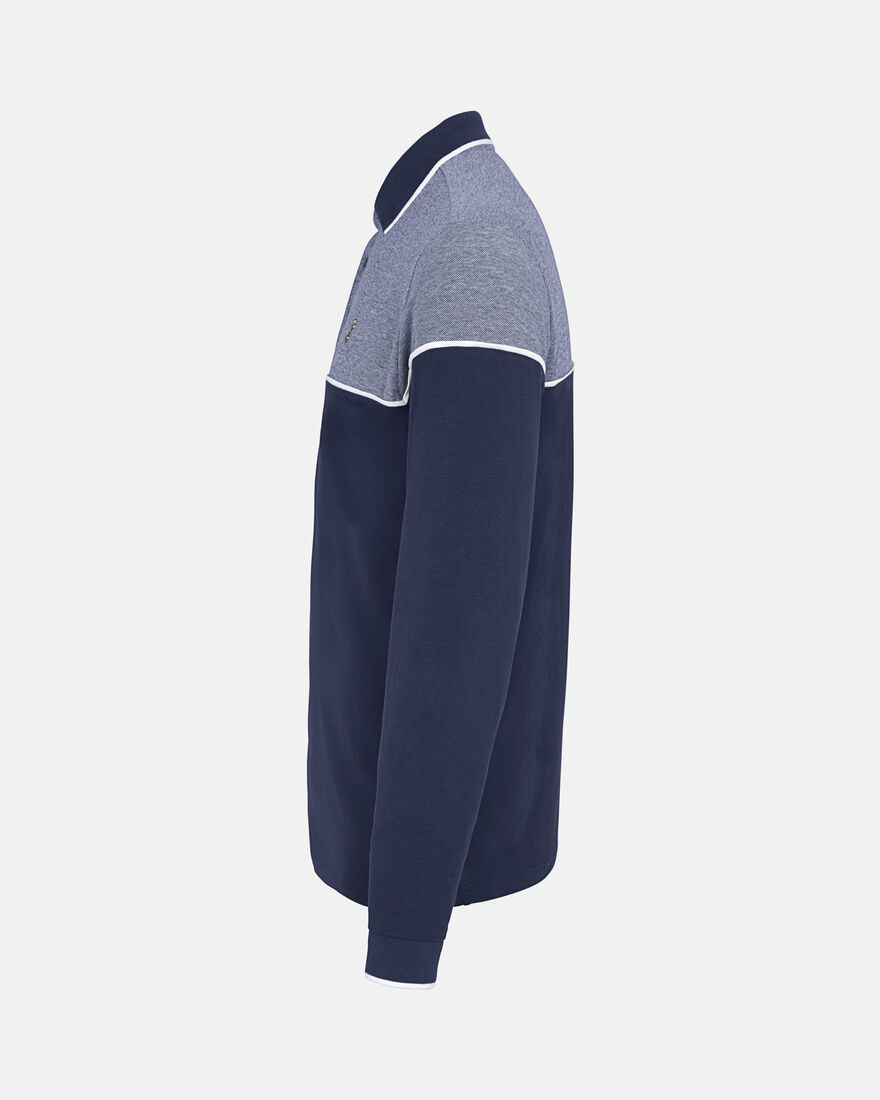 Spurs Mens Colour Block Long Sleeve Polo