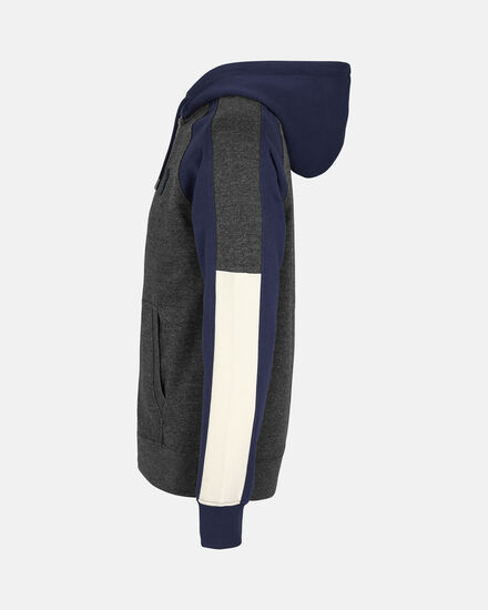 Spurs Mens Contrast Sleeve Zip Up Grey Hoodie