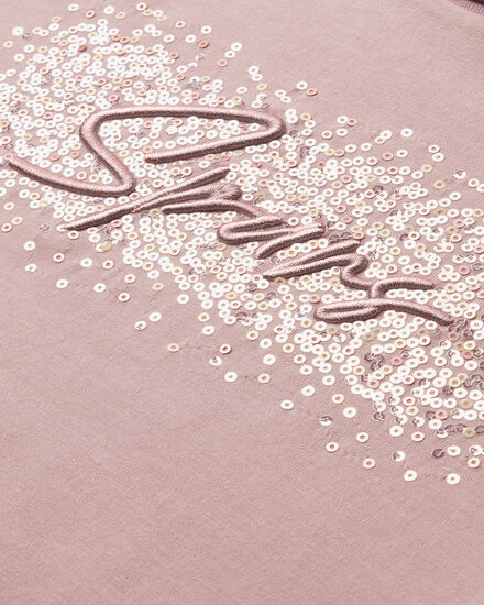 Spurs Kids Sequin Pink T-Shirt