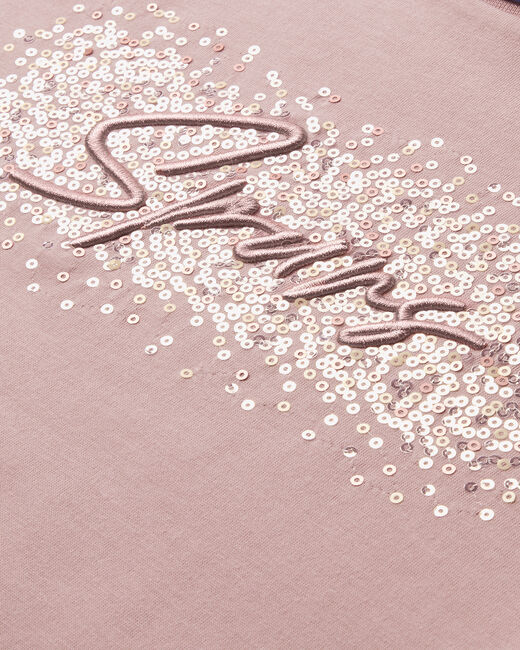 Spurs Kids Sequin Pink T-Shirt