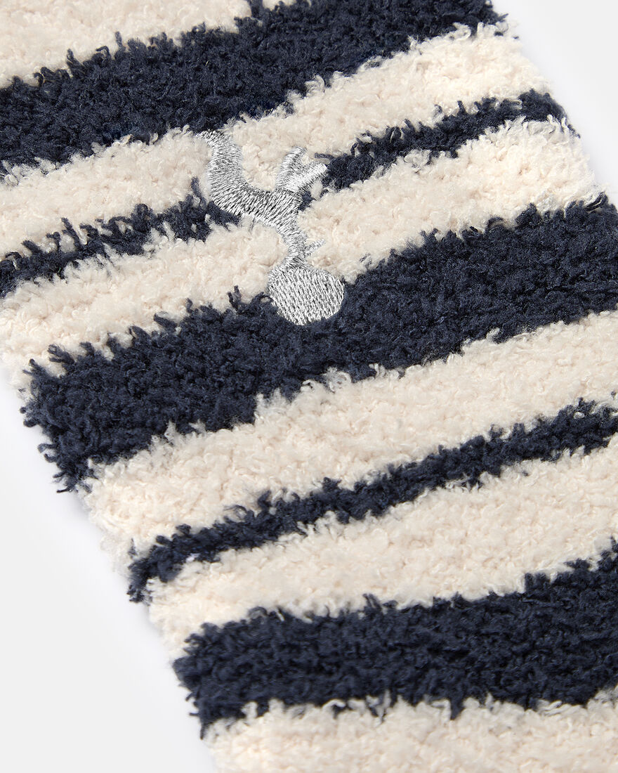 Spurs Adult 1 Pack Size 5-8 Cosy Stripe Sleep Socks