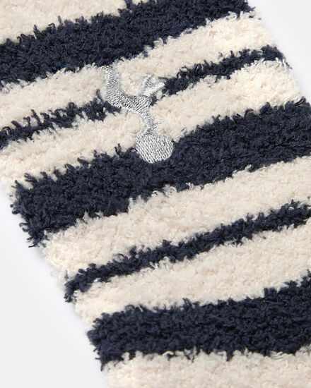 Spurs Adult 1 Pack Size 5-8 Cosy Stripe Sleep Socks