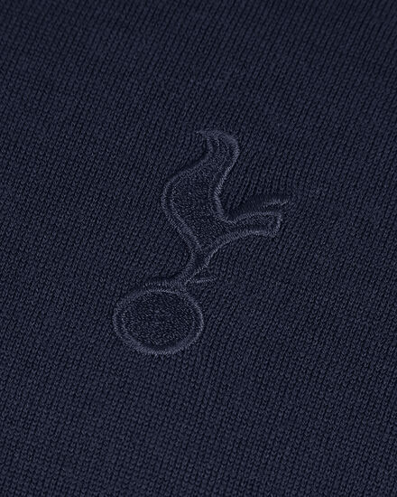 Spurs X John Smedley Mens Long Sleeved Navy Knitted Shirt