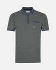 Spurs Mens Dark Grey Contrast Zip Placket Polo