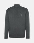 Spurs Mens Grey 1/4 Zip Cotton Jumper