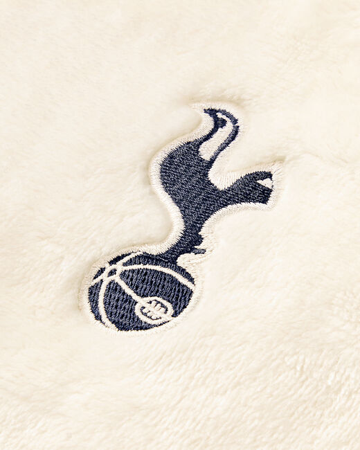 Spurs Womens Cream Fleece Dressing Gown Robe