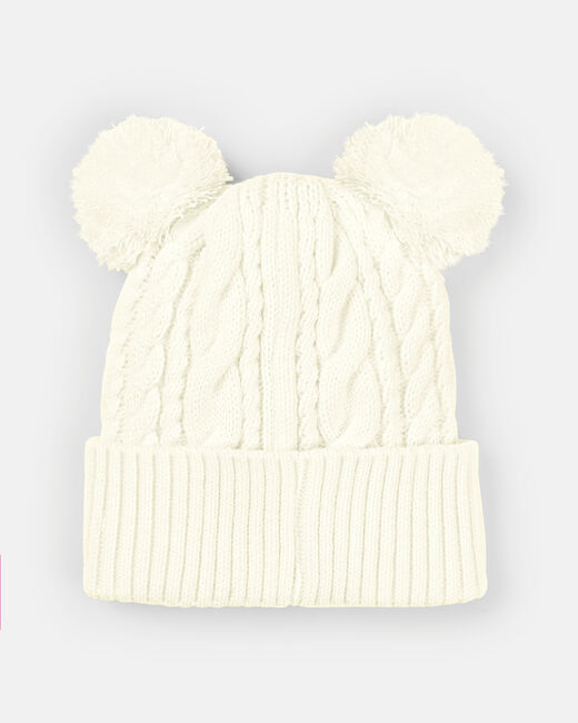 Spurs Kids Cream Pom Beanie