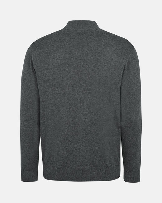 Spurs Mens Grey 1/4 Zip Cotton Jumper