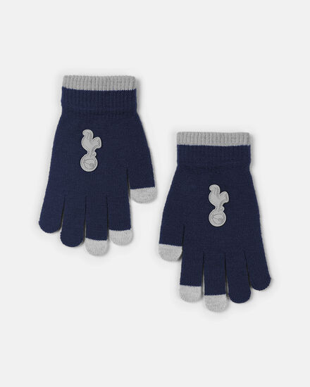 Spurs Kids Navy Touchscreen Gloves Ages 7-12