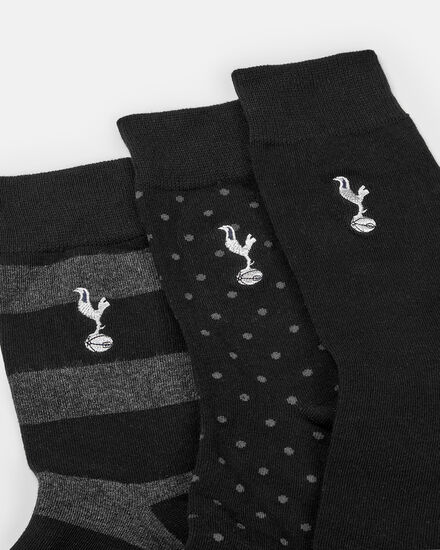 Spurs Mens 3 Pack Stripe Spot And Plain Box Set