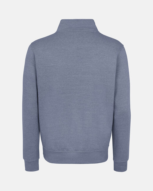 Spurs Mens Metal Crest 1/4 Blue Sweatshirt