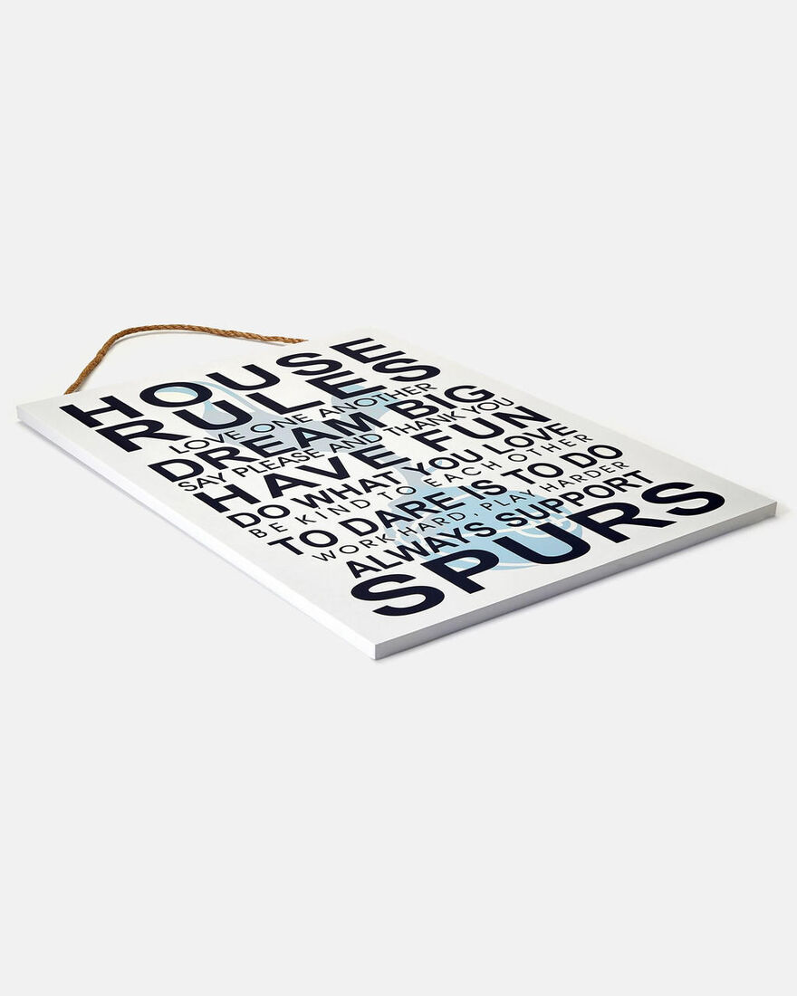 Spurs House Rules Sign